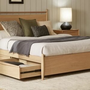 Bed with Storage Queen bed frame with storage MZee Furniture USA