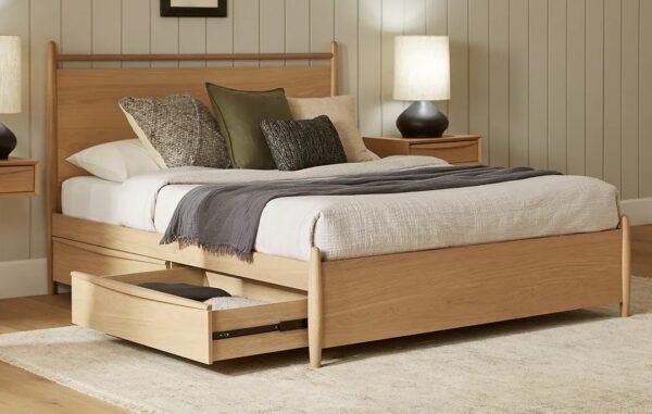 Bed with Storage Queen bed frame with storage MZee Furniture USA