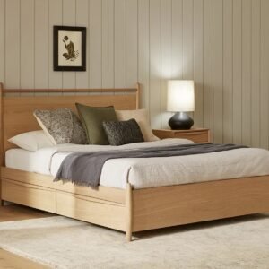 Bed with Storage Queen bed frame with storage MZee Furniture USA