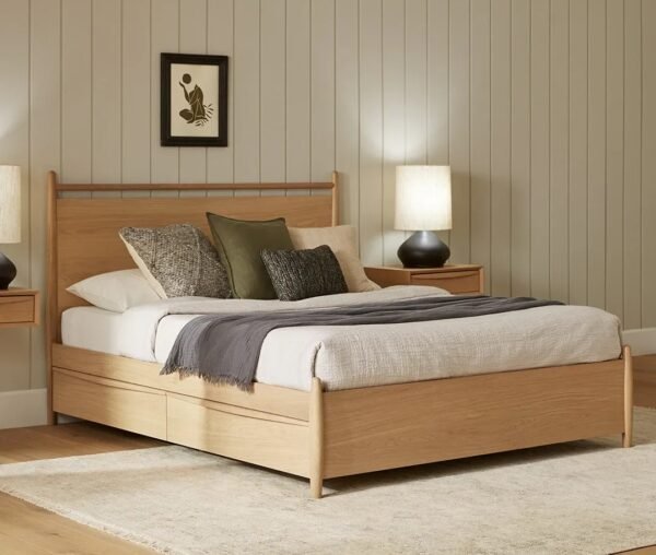 Bed with Storage Queen bed frame with storage MZee Furniture USA