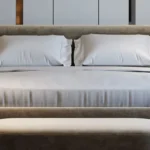 Modern Curved Upholstered King size Bed Design MZee Furniture USA