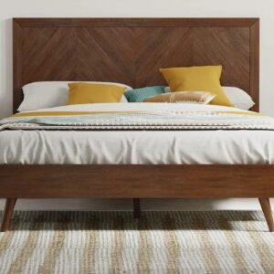 Wood Bed Frame solid wood bed frame MZee Furniture USA