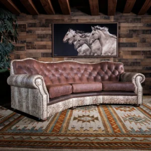 Leather settee sofas Curved sofa MZee Furniture USA