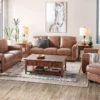 Leather settee sofas Curved sofa MZee Furniture USA