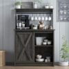 Coffee Bar Cabinet Luxury Home Bar Furniture MZee Furniture USA