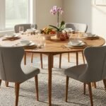 Round Dining Table and Dining Chair MZee Furniture USA