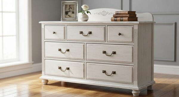 White Dresser and Black Dresser MZee Furniture USA