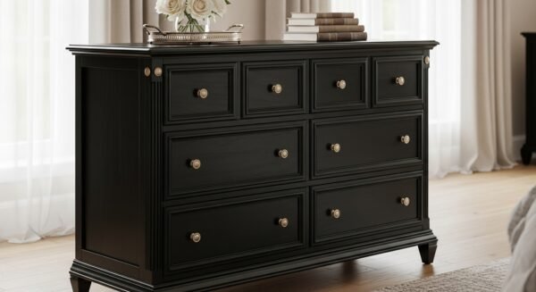 White Dresser and Black Dresser MZee Furniture USA