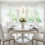 round dining table set for 4, 6, 8, with chairs