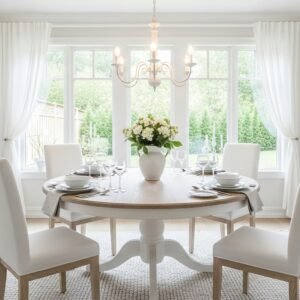 round dining table set for 4, 6, 8, with chairs