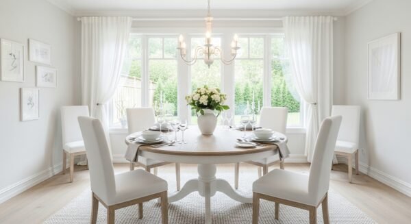 round dining table set for 4, 6, 8, with chairs