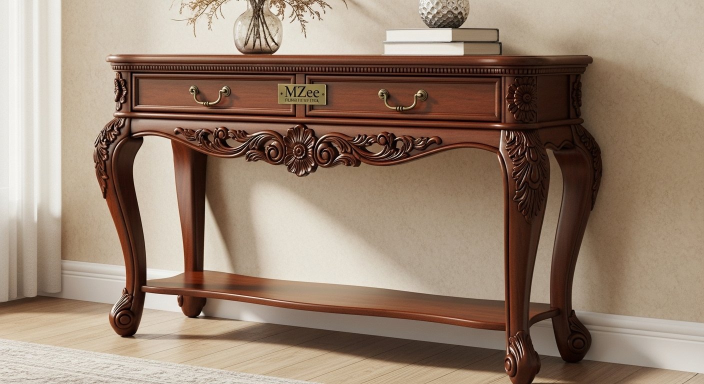 Console Table With Storage — Luxury Sheesham & Kikar Wood Furniture for the USA Market (New York, Los Angeles, Houston, Chicago, Miami) - Image 3