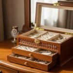 Wooden Jewelry Box Handmade, Jewelry Box with Lock