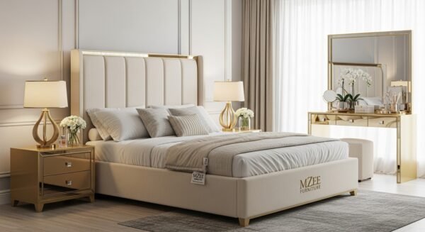 modern King size bed solid wood design