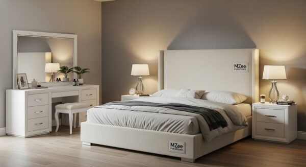 modern King size bed solid wood design