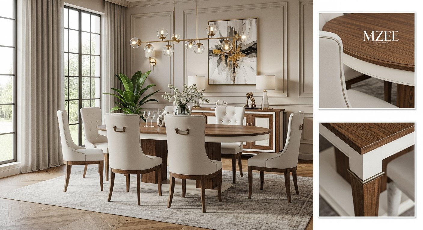 Round-dining-table-set-for-6-White