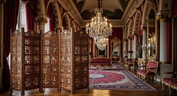 Wood Carved Room Divider Screen – MZee Room Divider
