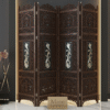 Wood Carved Room Divider Screen – MZee Room Divider