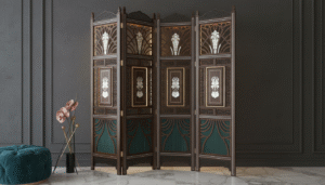 Wood Carved Room Divider Screen – MZee Room Divider