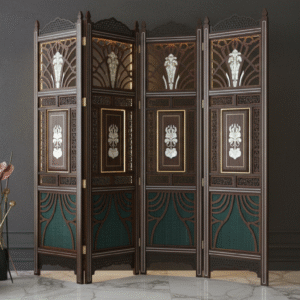 Wood Carved Room Divider Screen – MZee Room Divider