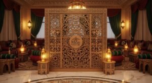 Wood Carved Room Divider Screen – MZee Room Divider (9)