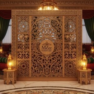 Wood Carved Room Divider Screen – MZee Room Divider (9)